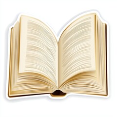 contour-cut sticker Textbook aesthetic quality of the beautiful, 3d rendering, design sticker, vector art sticker, high resolution, detailed, on white background generated AI