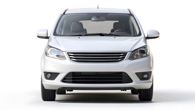 White Compact MPV Front View
