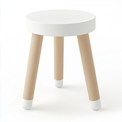 contour-cut sticker Stool aesthetic quality of the beautiful, 3d rendering, design sticker, vector art sticker, high resolution, detailed, on white background generated AI