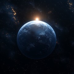 Fototapeta premium Earth in Space Sunrise