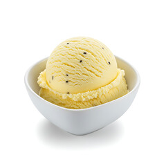 Delicious Creamy Vanilla Ice Cream Scoop in a Bowl
