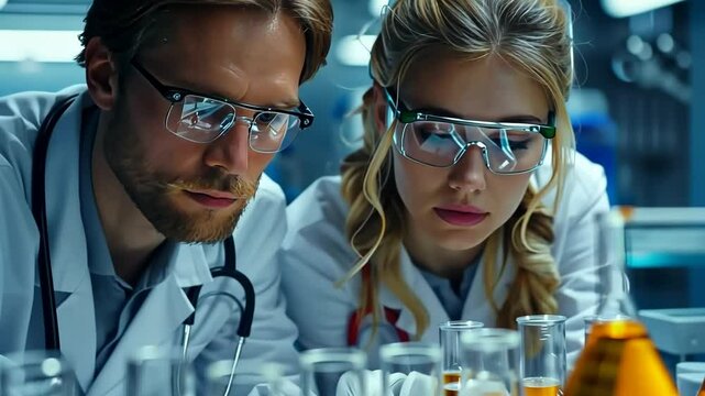 Medical researchers collaborating in a lab, combining their expertise to make groundbreaking discoveries