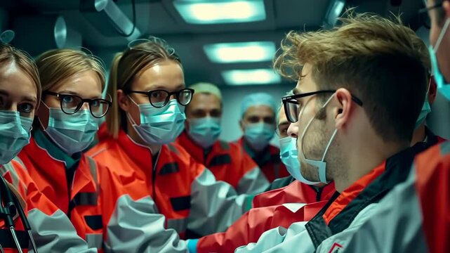 Medical team performing CPR on a patient, highlighting life-saving skills and emergency response
