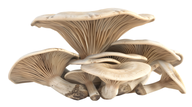 Detailed CloseUp of Edible Fungi with Intricate Gills and Stems for Culinary Botanical and N