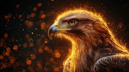 Fiery Eagle: A Majestic Portrait