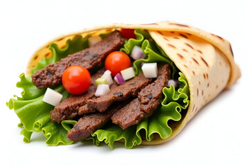 doner wrap chicken breast with vegetables