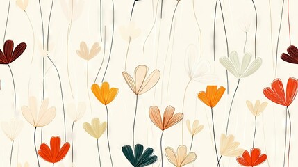   A group of colorful flowers arranged on a white backdrop, featuring red, orange, and yellow blooms