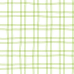 Sage Green Plaid Gingham Hand Drawn Background Pattern Overlay
