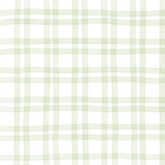 Sage Green Plaid Gingham Hand Drawn Background Pattern Overlay
