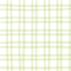 Sage Green Plaid Gingham Hand Drawn Background Pattern Overlay
