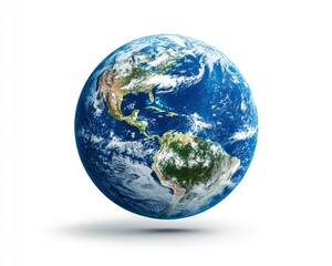 Earth Globe View Showing Continents Like North and South America