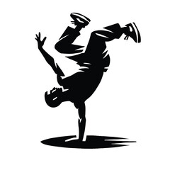 Breakdancer Flip Silhouette