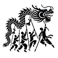 Fototapeta premium Chinese New Year Dragon Dance