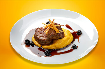 Filet mignon with mashed