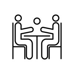 Colleagues Meeting Vector icon