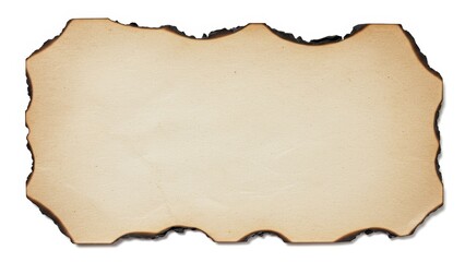 Burnt edge old paper blank for message, aged scroll and parchment background