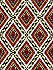 Vintage Ikat Fabric, Digital Design, Seamless Pattern, Bohemian Print, rustic tribal design, ikat pattern