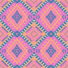 Ikat Print Digital Design, Handwoven Fabric, Bohemian Ikat Pattern, native pattern