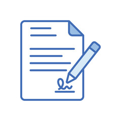 Contract Signing Vector icon