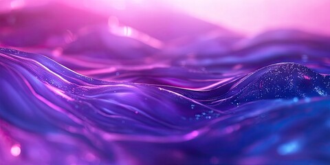 Abstract, vibrant, fluid forms.  Dynamic, swirling textures in purple and pink hues.  Digital art