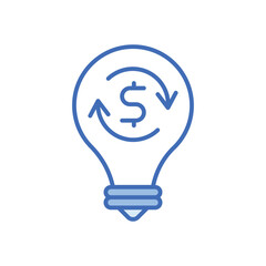 Exchange Idea With Money Vector icon