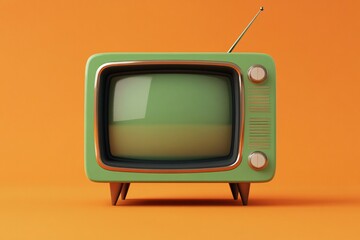 A retro television set with a CRT screen