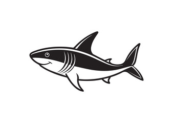Fototapeta premium Shark silhouette vector