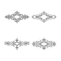 set of ornamental borders