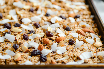 Homemade Granola with Nuts and Dried Fruits  AI-generated