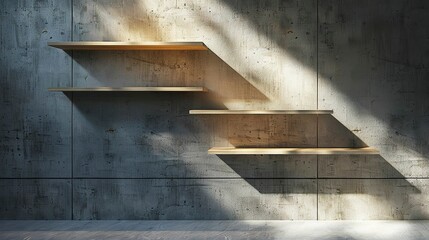 A photo of minimalist wall shelves