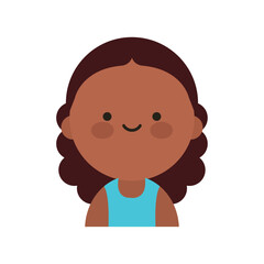 Adorable Kawaii Style Woman Avatar Icon