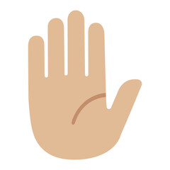 Obraz premium Hand Clipart Illustration | Open Palm Gesture Isolated on White Background