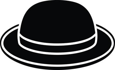 black and white hat
