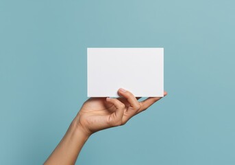 Fototapeta premium Blank Business Card for Branding Logo Mockup – Pastel Background