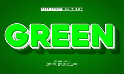 Green text effect with an editable modern and bold font.