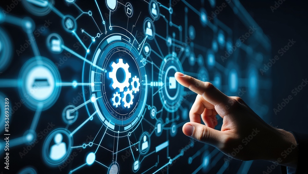 Aufkleber automation of business or robotic process rpa technology. transfer of data between application. busi