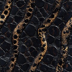 seamless Luxurious black and gold texture with elegant patterning for a sophisticated and opulent artistic design