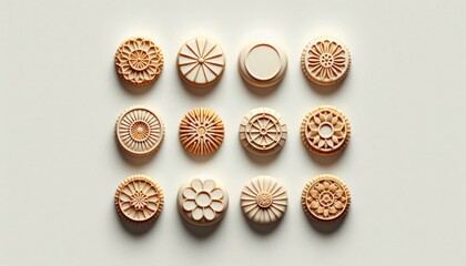 Chinese mid-autumn festival mooncake pattern illustration.