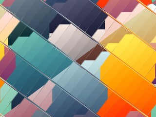 Fototapeta premium Abstract geometric background with vibrant diagonal patterns. Modern, dynamic design for various projects.