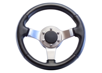 steering wheel on a white background