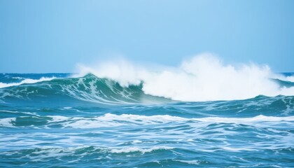 Powerful ocean waves crashing (1)