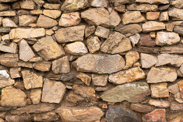 Dry-Stacked Stone Wall Texture