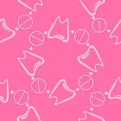 Medicine seamless teeth pattern for wrapping paper and fabrics and linens