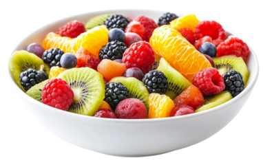 A vibrant and refreshing fruit salad with kiwi berries and a variety of juicy fruits Isolated on transparent background PNG