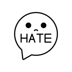 Fototapeta premium Hate Vector icon