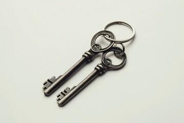 Vintage Keys on Ring Representing Security Privacy and Achievement Concepts