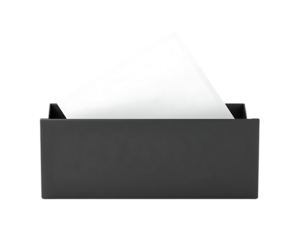 Black Paper Holder with White Paper