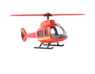 Red Cartoon Helicopter