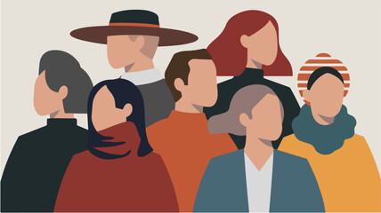 diverse community logo, inclusive design, multicultural illustration, unity logo, diversity and inclusion, people together