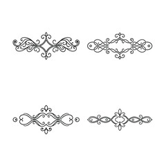set of decorative elements
